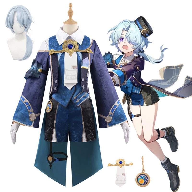 

Women Men Honkai Star Rail Misha Cosplay Costume Wig Uniform Hat Mikhail Char Legwork The Reverie Hotel Bellboy Halloween Party