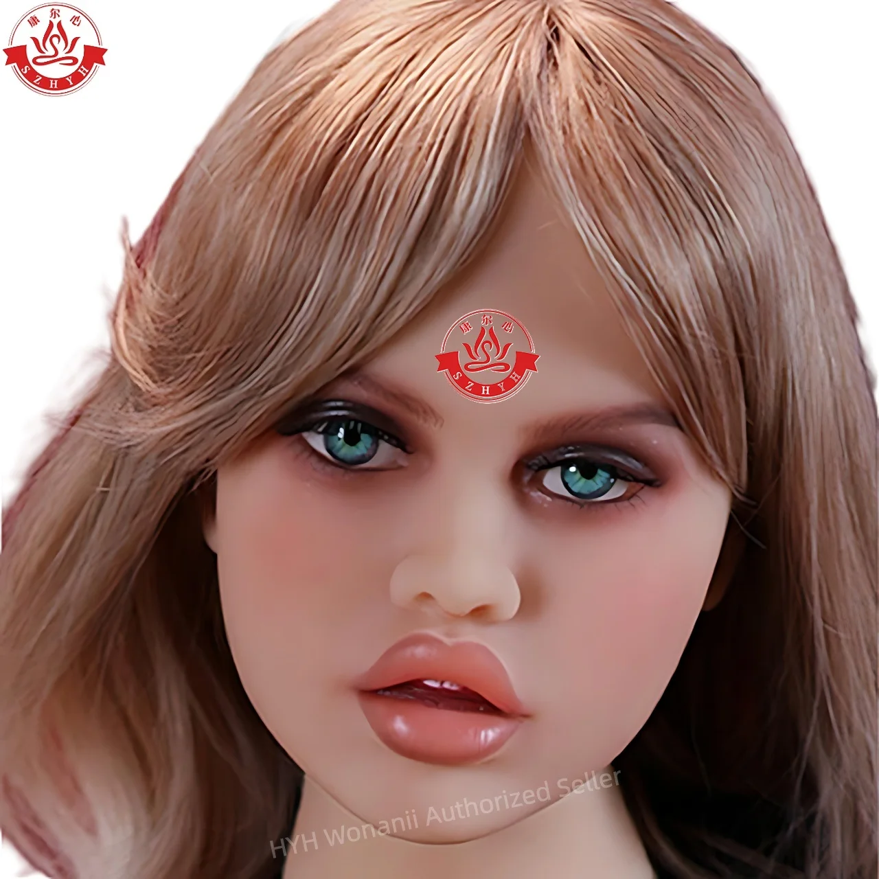 

Wonanii Food Grade TPE Big Head HYH-THB-KX-0013, интерфейс M16, практика макияжа с открытым ртом, дизайн прически, дисплей для ювелирных изделий
