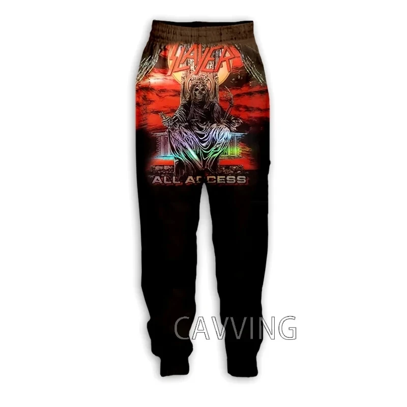 Neujahr 3D-Druck Slayer Rock Band Y2k Hosen Mann Jogging hose Casual Fashion Sport Straight Jogging Hose für T01 Golf Camping