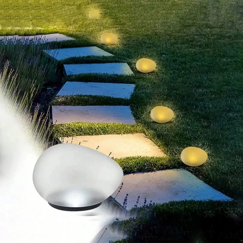 

Cobblestone Shaped Solar Stone Lamp Auto on/Off Waterproof Outdoor Pebble Lamp Energy Saving Wireless Solar Landscape Light