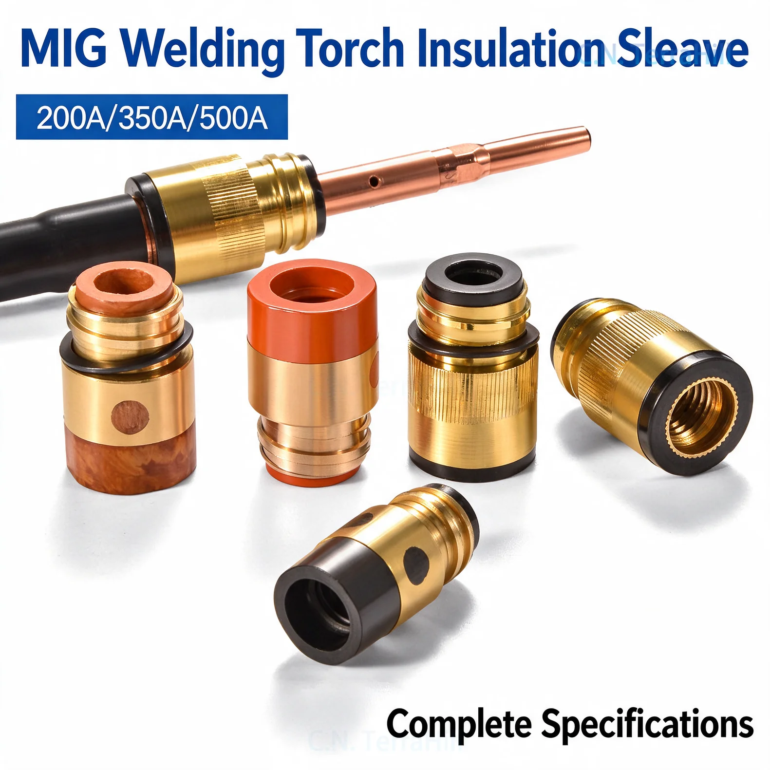 MIG Welding Gun Insulation Sleeve 500A 350A Copper Core Insulating Nut Insulation Tube Welder Accessories