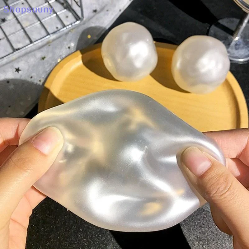 [SU]1Pcs Stress Ball Moldable Pearl Coconut Oil Squeeze Toy Slow Rising Decompression Sensory Toys[SU]