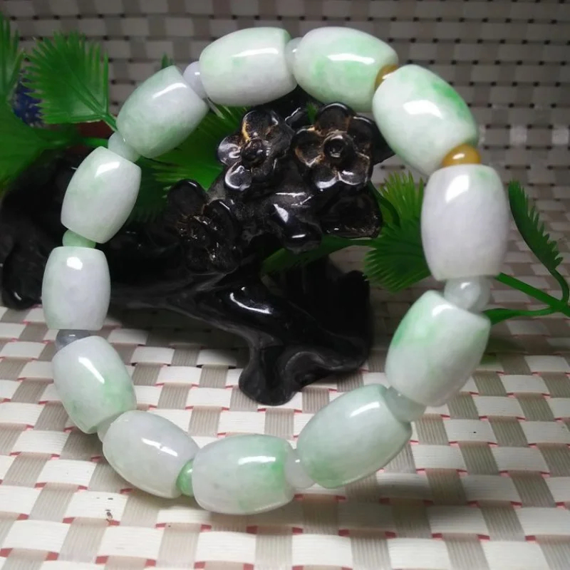 Natural Myanmar Jadeite as Right as Rain Bracelet Men and Women Jade