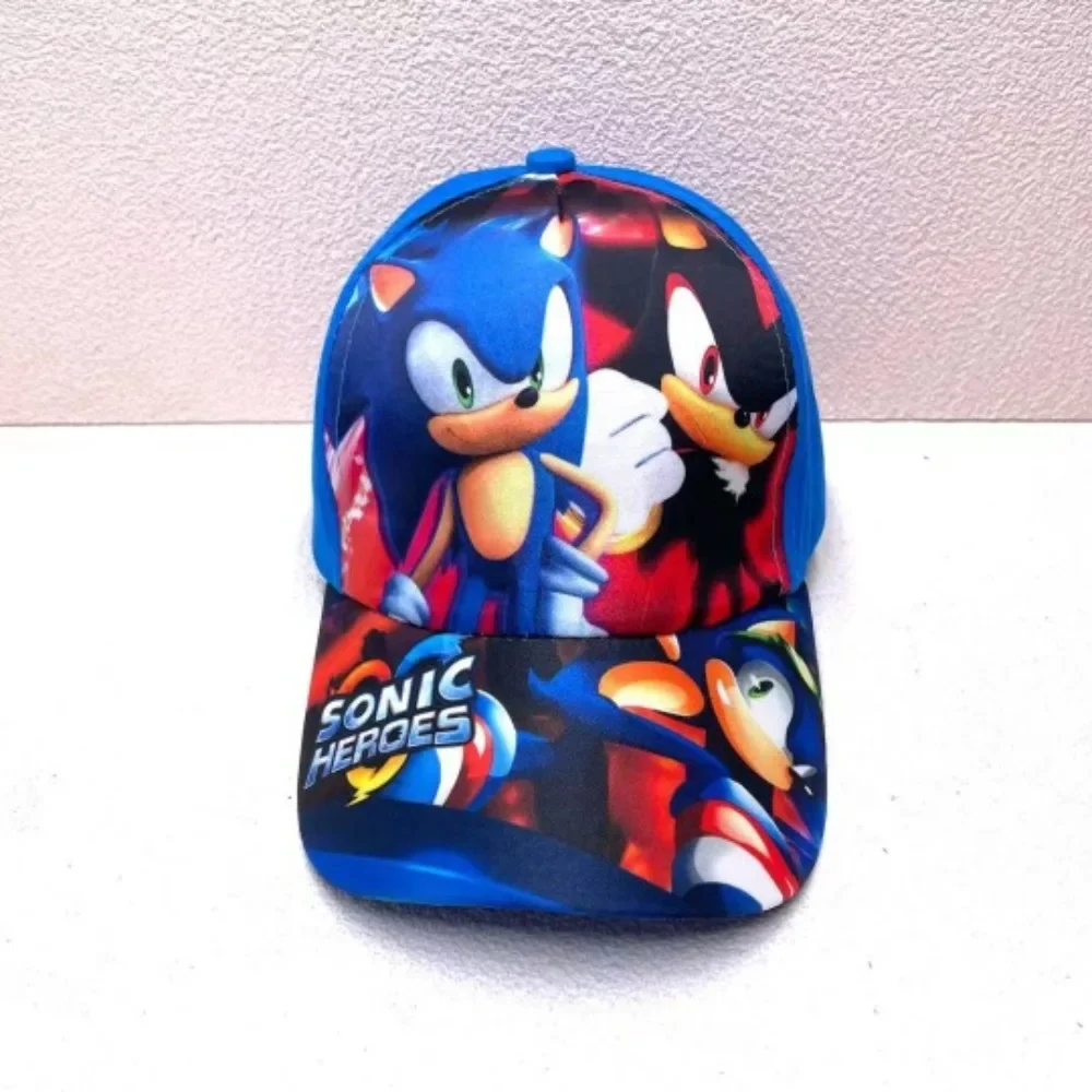 Sonic Cartoon Baseball Cap Sunhat Outdoor Action Figure Toys Fashion Hiphop Casual Peaked Caps Sun Visor Boys Kids Birthday Gift