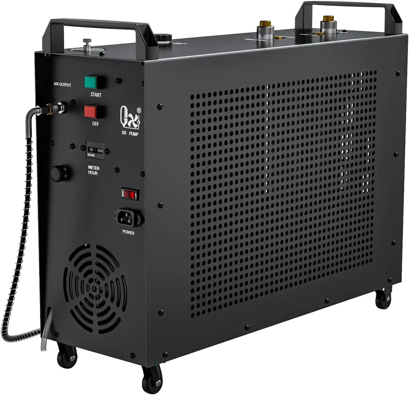GX-E-5K2 PCP Air Compressor, 5800psi 110V 1200W,Super Quiet & Fast Fill | Auto-Stop, 2 Pistons & 4 Stages Compression, Water and Fan Cooling, Moisture Filter,10 Hours Continuous Work