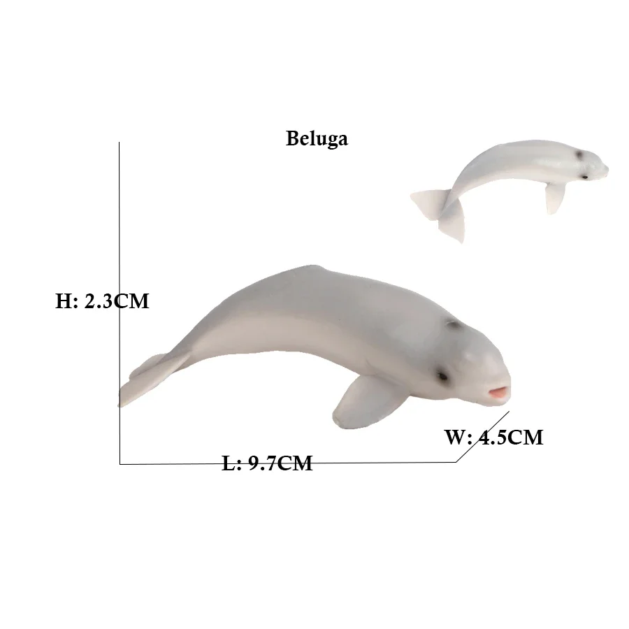 Plastic Model toys Marine Animals Figurines Shark Killer Whale Orca Beluga Seal Dolphin Figures Sealife Action Figure Kids Gifts