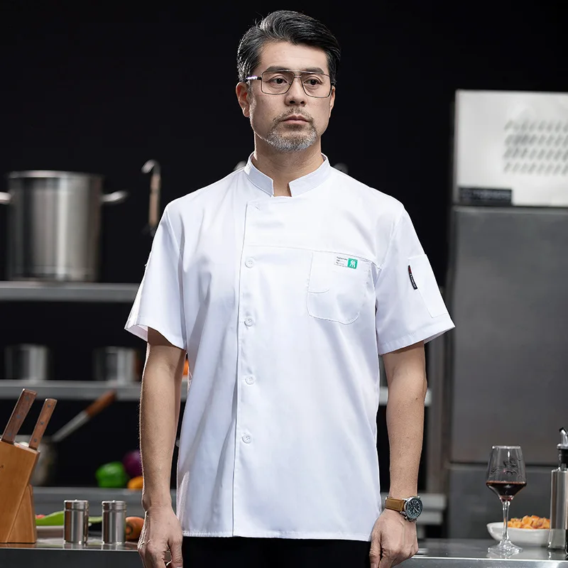 Restaurante occidental Steakhouse, restaurante de comida rápida, camarero, uniforme de trabajo, manga corta, Hotel, restaurante, cantina, cocina, Chef de verano