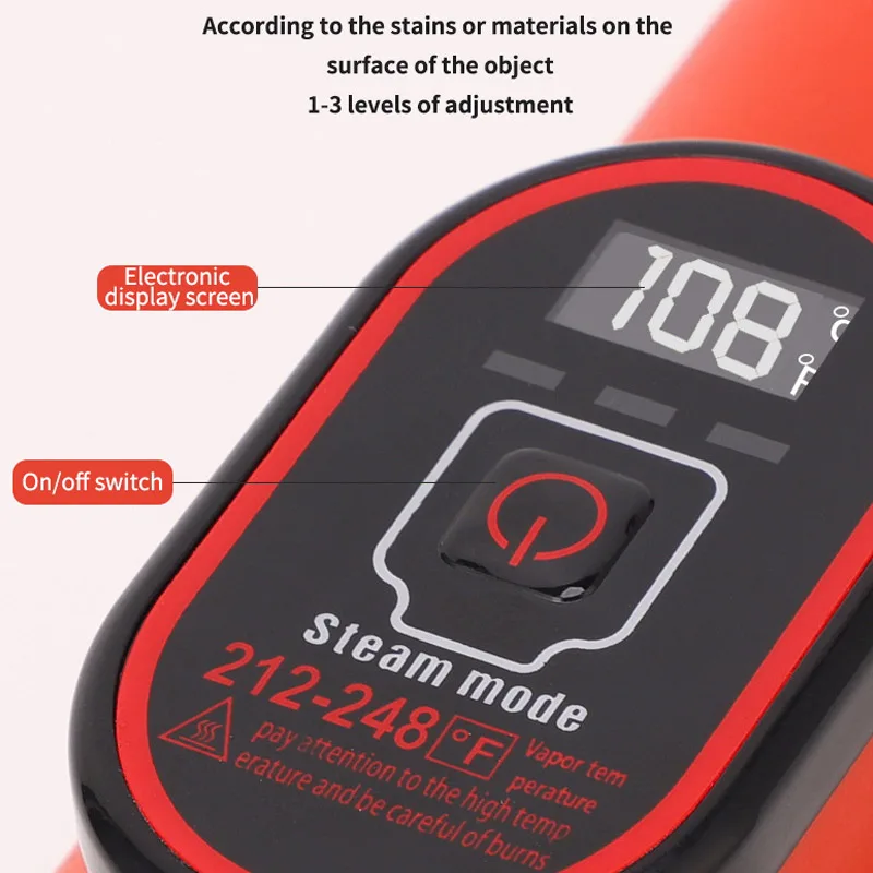 1200 واط يده منظف البخار الضغط العالي وارتفاع درجة الحرارة التعقيم المنزلية المطبخ مكيف الهواء هود غسالة بندقية