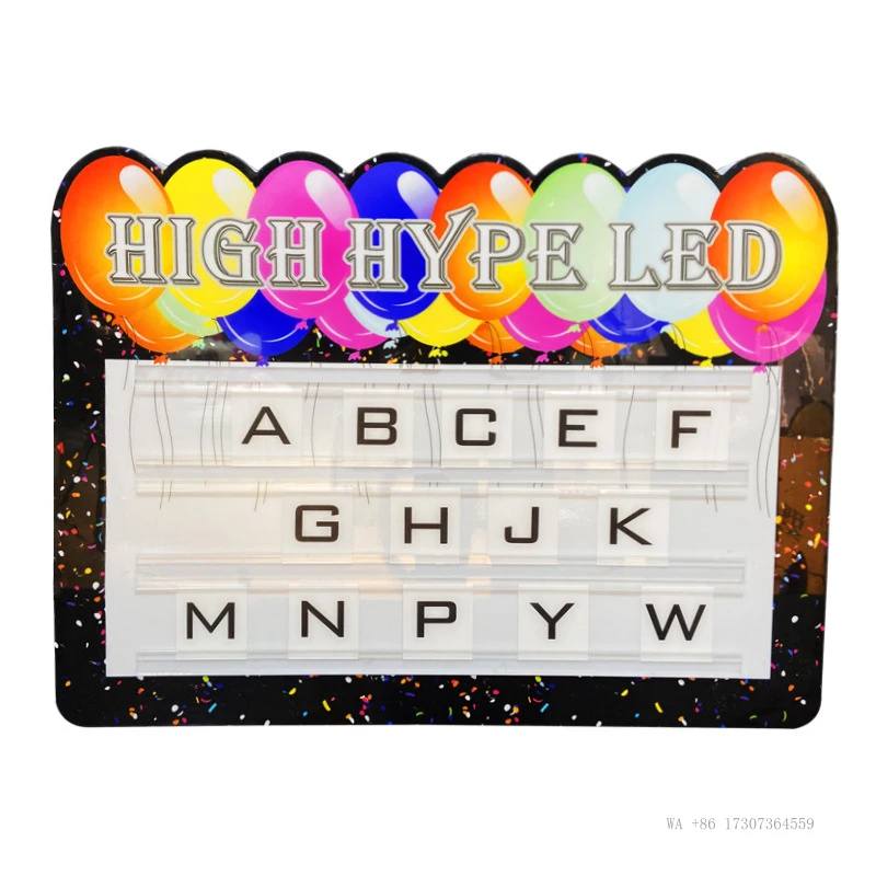 Character change cardledLuminous handheld sign, English sign, bar remote-controlled color-changing multicolor birthday light box