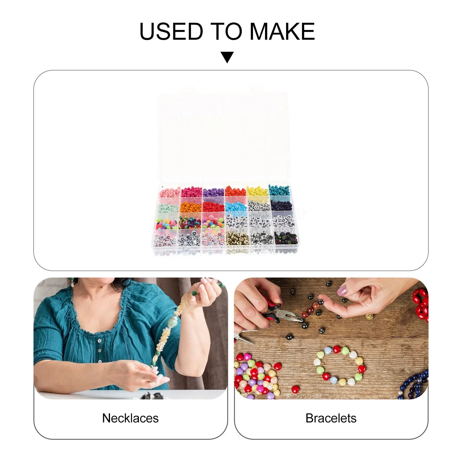 1 صندوق من خرز الحروف المطلية بلون سادة خرز زجاجي فضفاض لصنع المجوهرات بنفسك لوازم يدوية للسوار الزخرفي #2