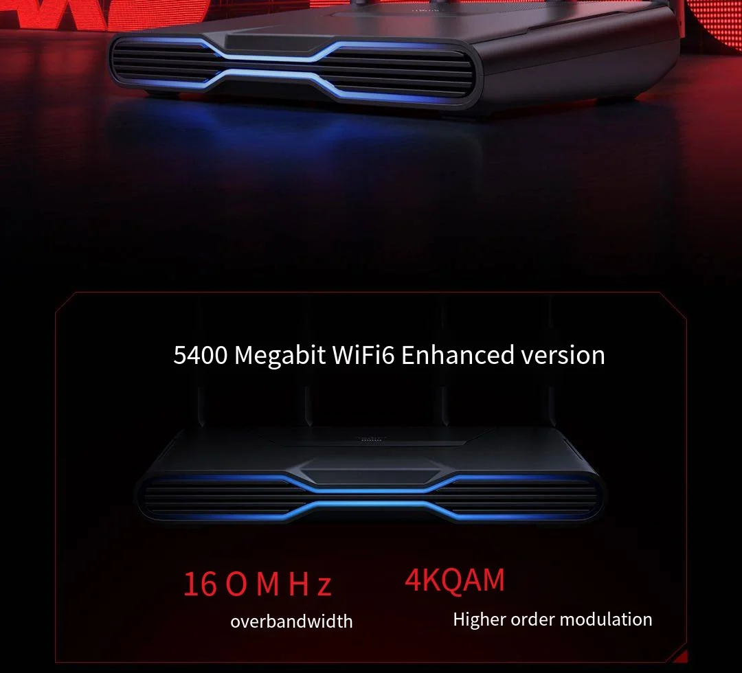 Imagem -02 - Xiaomi-roteador para Jogos Redmi Repetidor Ax5400 Wifi Vpn Mesh Porta de Rede 2.5g Ofdma Mu-mimo Chip Qualcomm Reforço de Sinal 512mb