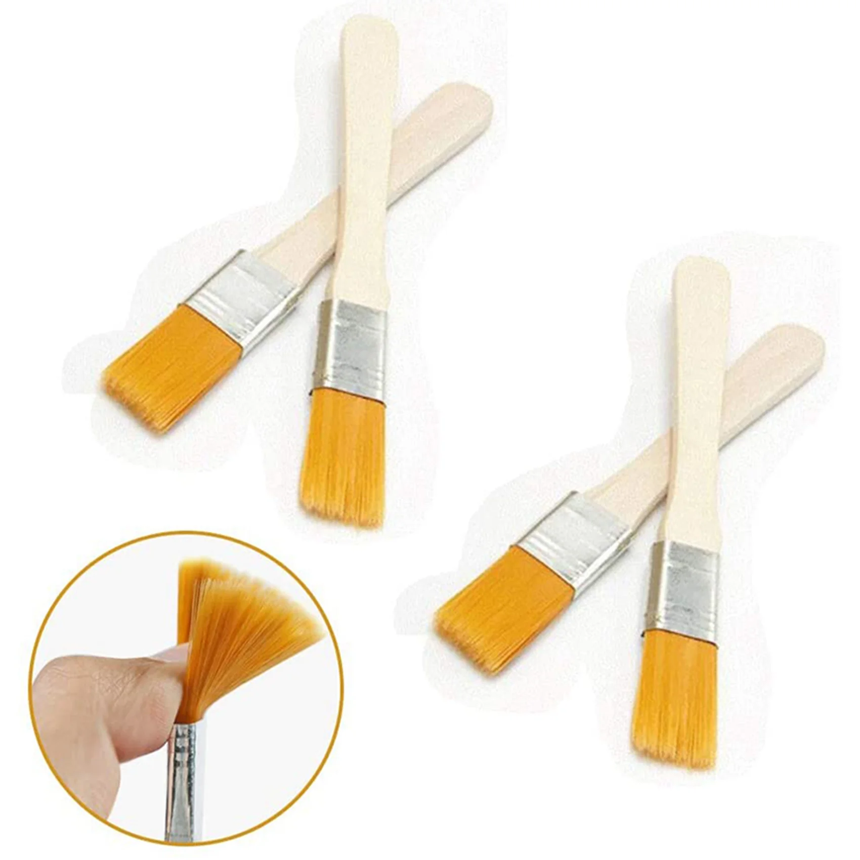 AB13-60-Piece Paint Brush Set With Wooden Handle, Brush For Cleaning And Dust Removal, Gloss Paint Brush, Oil Brush