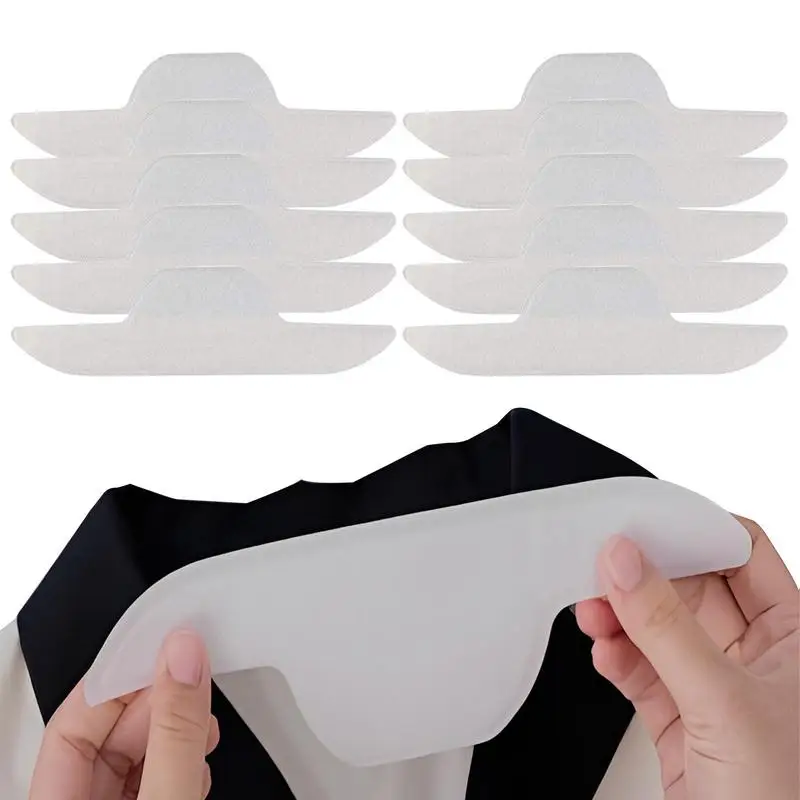 10pcs Non-reusable Hat Sweat-absorbent Patch Adhesive  Anti-perspirant Collar Anti-sweat Pad Brim Anti-dirty Hat Liner Stripes