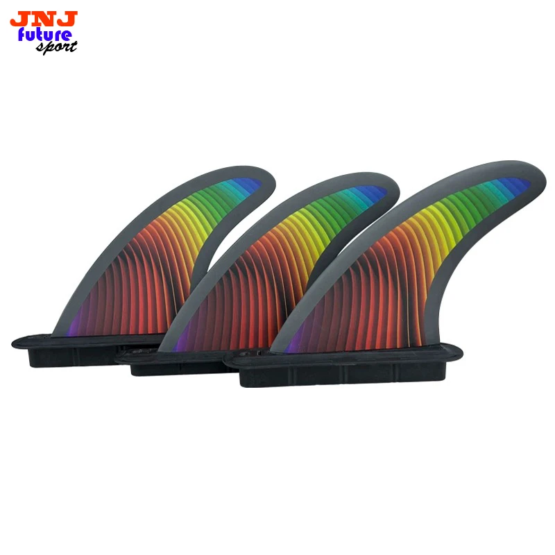 JNJ-Future Fins Surfboard, Mf Medium Thruster, Made from Fiberglass and Epoxy, 3Pcs a Set