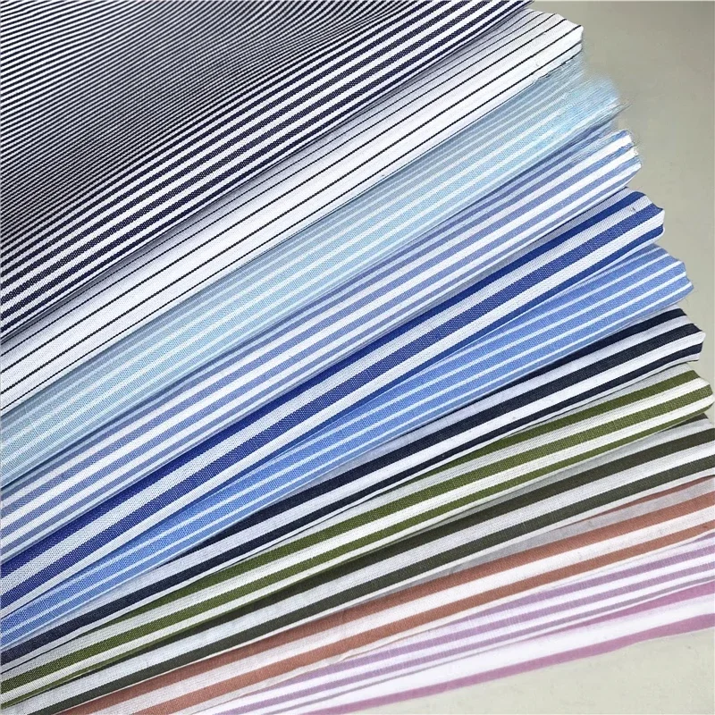 

Striped Fabric Pure Cotton By The Meter for Dresses Shirts Clothing Skirts Sewing Summer Cloth Soft Thin Breathable Textile Diy