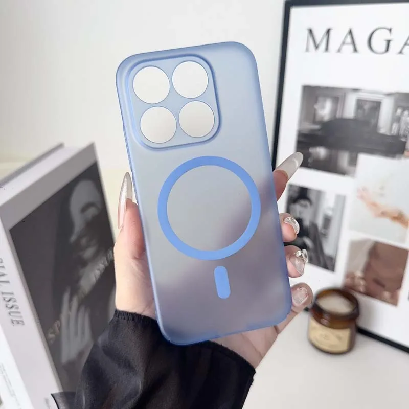 Luxury Shockproof Clear Acrylic Magsafe Magnetic Case for Xiaomi 17 Pro Max Wireless Charge Back Cover for Xiaomi 17Pro