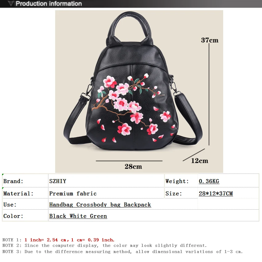 Retro Casual Back Women Diagonal Cross Bag Chinese Ethnic Style Plum Blossom Backpack Luxurious Designer High-quality Handbag