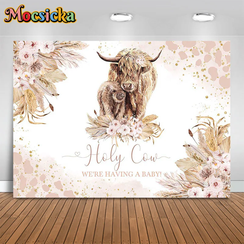 Mocsicka ฉากหลังถ่ายภาพเด็กผู้ชายสุขสันต์วันเกิดตกแต่งด้วยดอกไม้พื้นหลังลายดอกไม้สำหรับงานปาร์ตี้เค้กแบนเนอร์รูปภาพชนสำหรับเด็ก