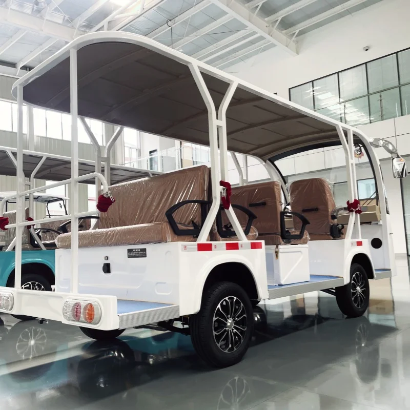 

8 Seats Electric Sightseeing Bus Used For Hotel Airport Reception Wholesale Convertible Scenic Sightseeing Bus With Luggage Rack