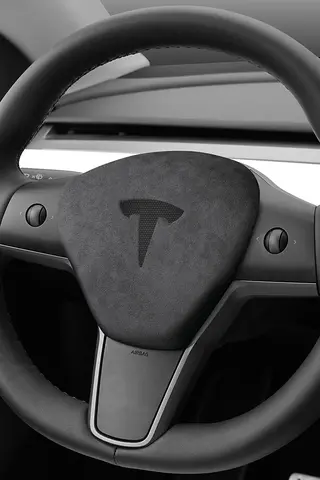 Suede Steering Wheel Cover for Tesla Model 3 Model Y 2018 2019 2020 2021 2022 2023
