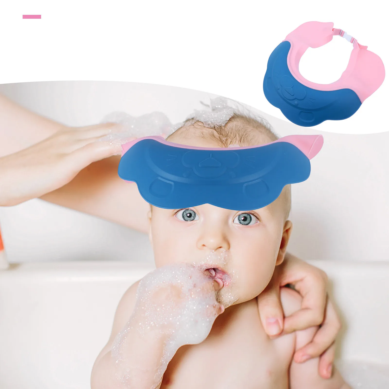 

Baby Shampoo Hat Adjustable Bathing Protector for Infants Ear Eye Water Shield Lightweight Bright Color Comfortable Shower