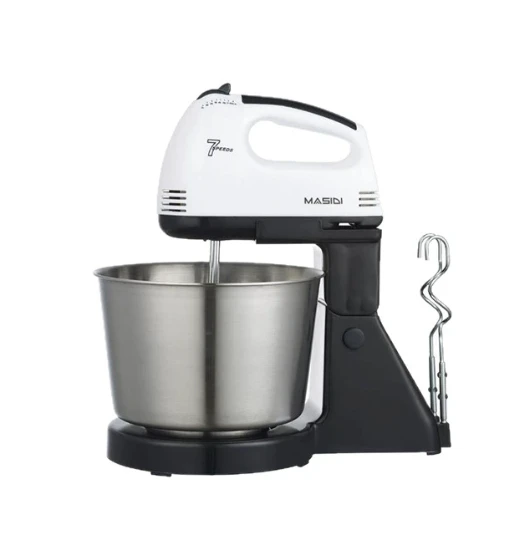 7 Speed Home Blender Electric Egg Beater Food Mixers Stainless Steel Container Knob Controls Smoothies Maker for Household Use
