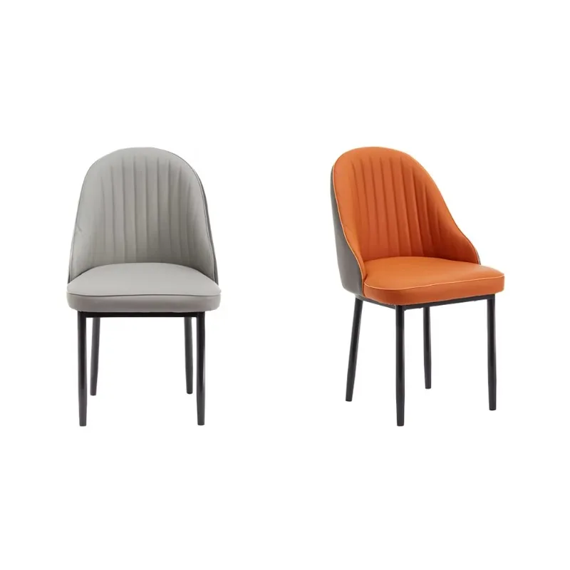 

Hot Sale Wholesale Luxury Leather Dining Chair with Ottoman and Modern Design-High-quality Apartment Dining Furniture