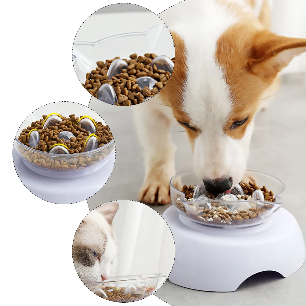 

Cat Tilted Eating Bowl Neck Protective Pet Feeder Shaped Plastic Water Bowls Detachable Design Easy Clean Anti Slip