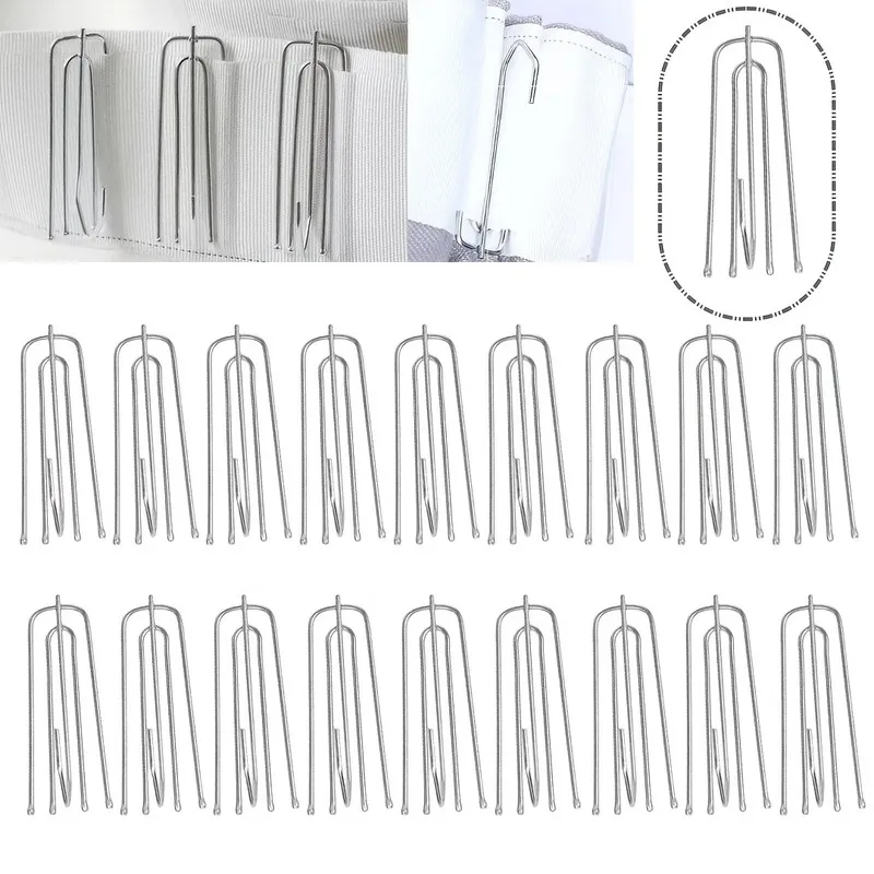 58 pcs Four Prong Curtain Clips, Firm Non-Shift Hold, Bathroom Window Panel Bedroom Drapery, Creates Beautiful Pleats