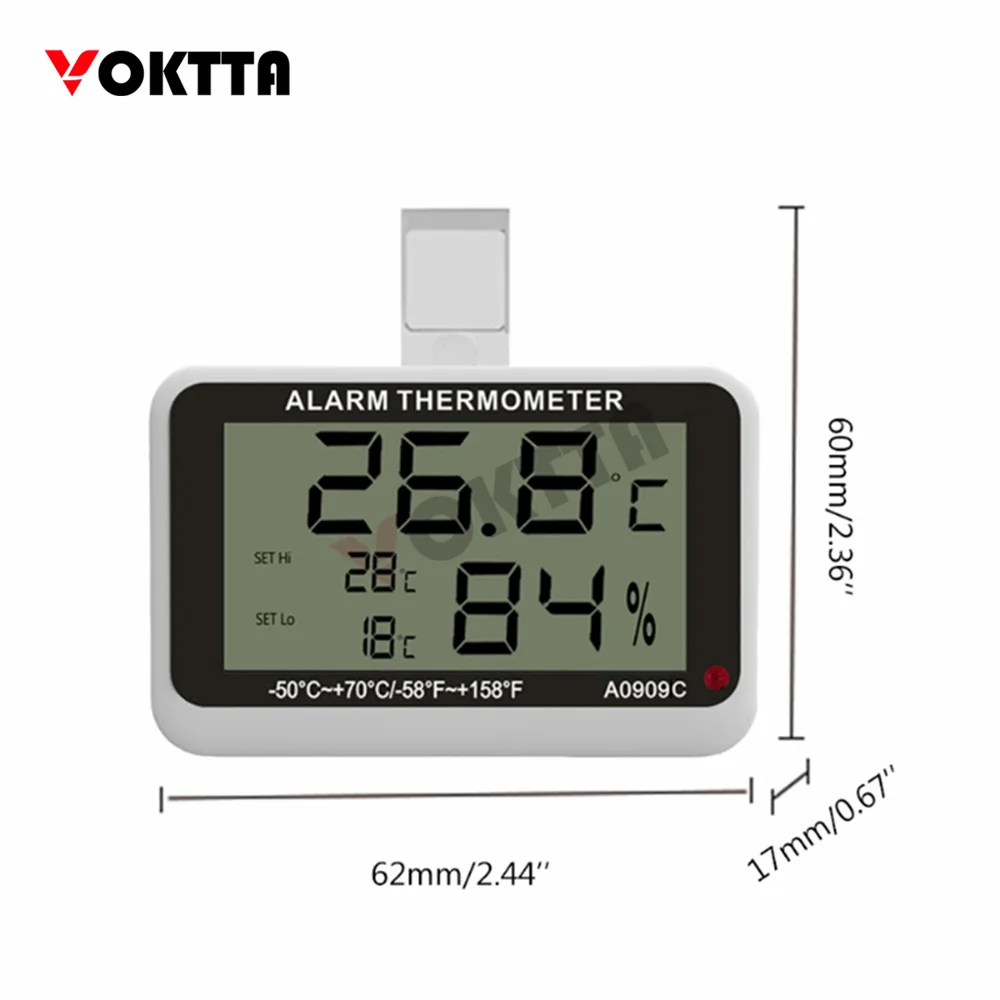 CX-0909C Indoor Outdoor Thermometer Hygrometer Wireless Weather Station Temperature Humidity Monitor Inside Outside Thermometer