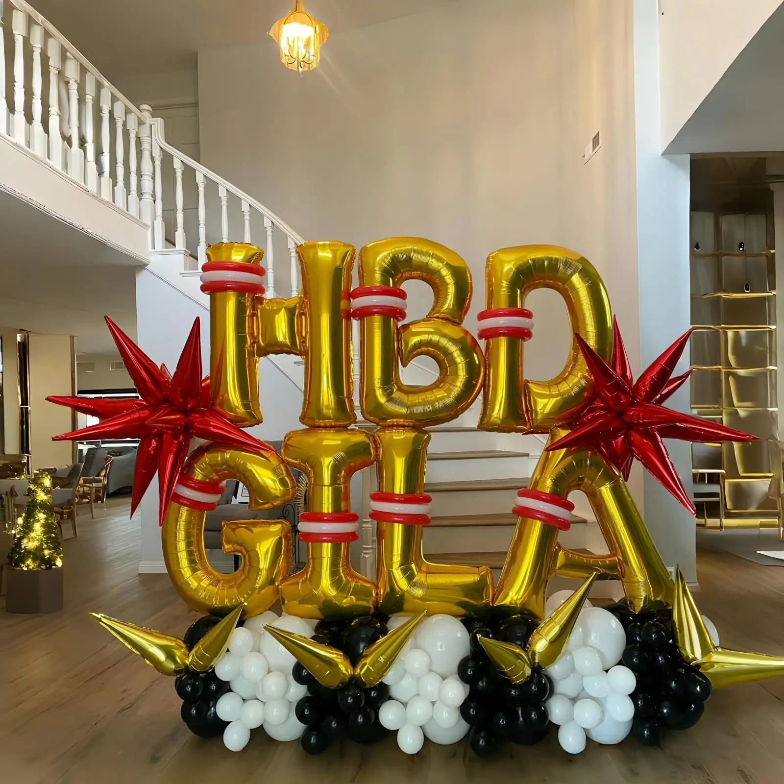 40 Zoll Goldene Große Folien-Helium-Buchstabenballons A-Z für Geburtstag, Jubiläum, Abschlussfeier, Neujahrsparty-Dekoration – Detail 4