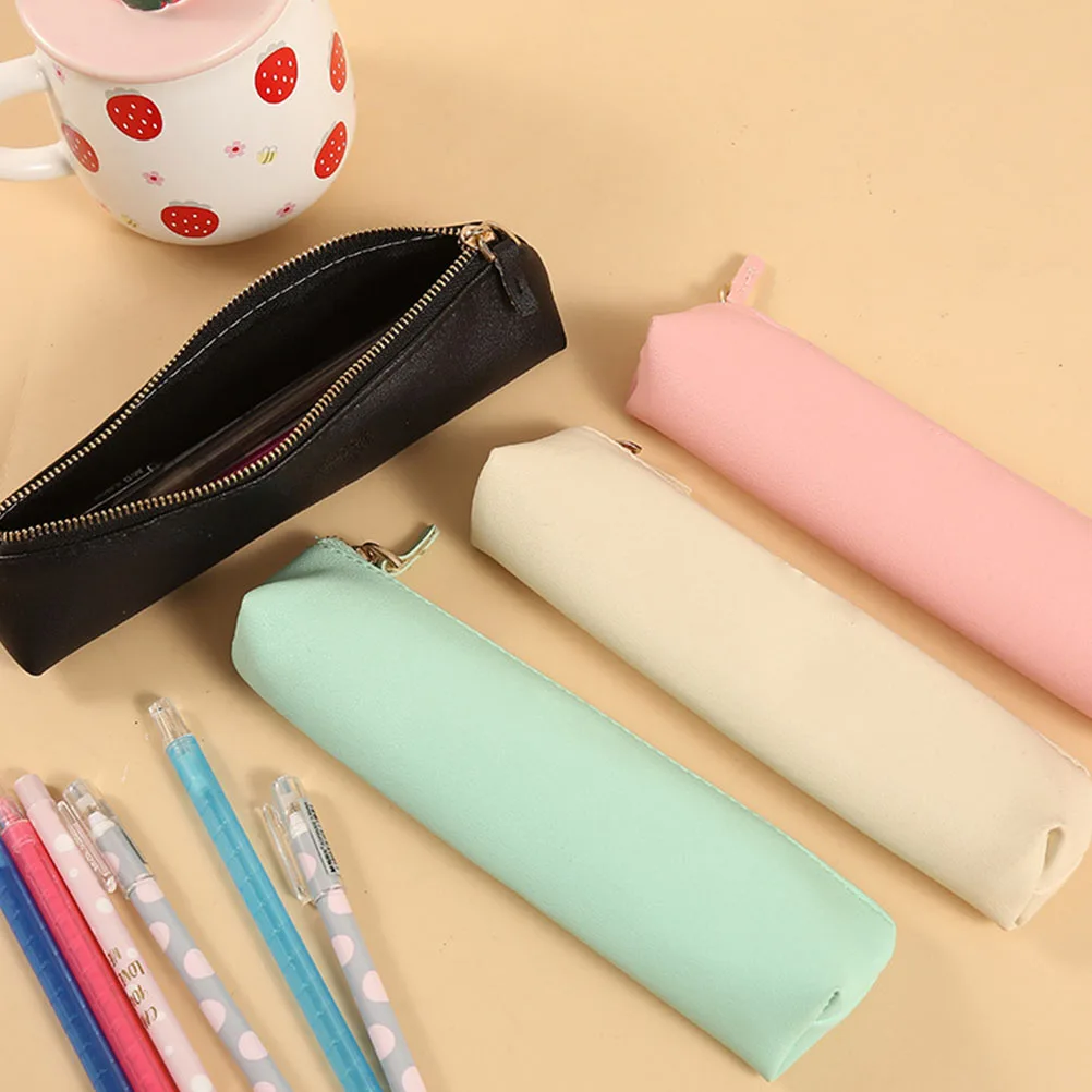 

4 Pcs Mini Pencil Case Reusable Stationery Bag Zipper Pouch Lovely Design Lightweight Art Supplies ganizer