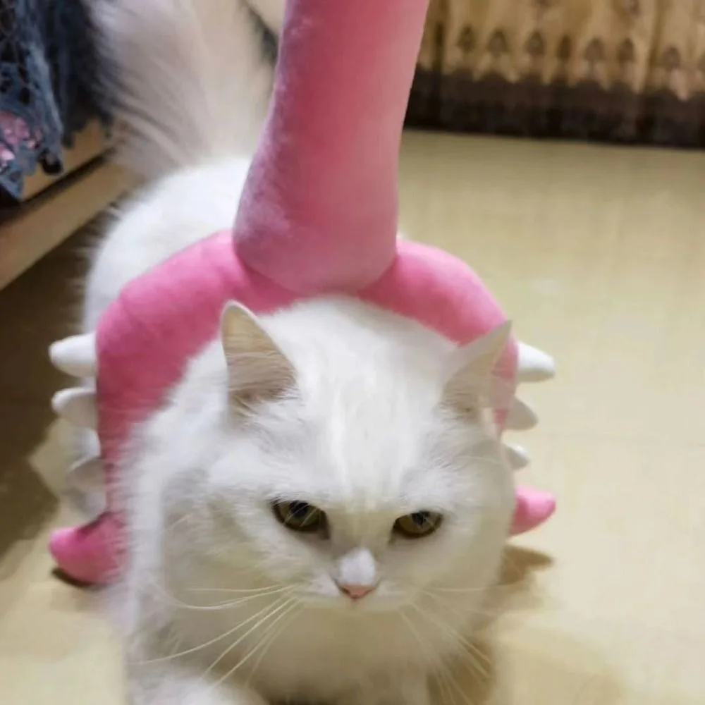 أنيمي عصا لعبة أفخم القط دعابة شوكة شكل 70 سنتيمتر مضحك القط عصا طويلة الكلب ألعاب تفاعلية للأطفال #3