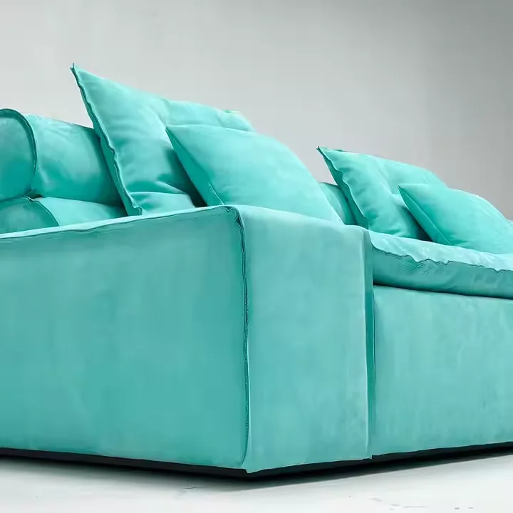 Customisable Italian Modern L-Shaped Combination Sofa Removable Backrest Sponge-Filled Outdoor Living Room Furniture Apartments