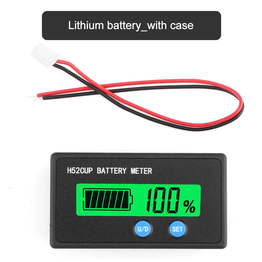 DC9~90V Battery Level Indicator Ternary Lithium Battery Lithium Iron Phosphate Lead-Acid Battery Capacity Display Tester