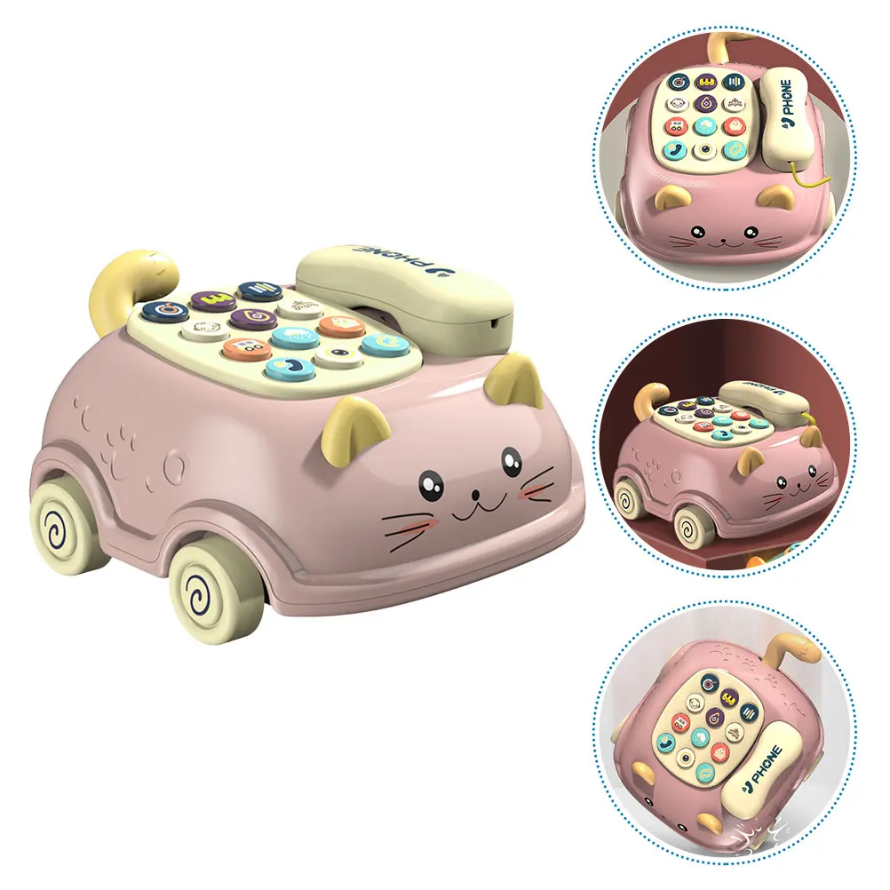

Simulation Telephone Story Machine 12 Keys Abs Kids Educational Toy Voice Creativity Imagination Cat Appearance Powered