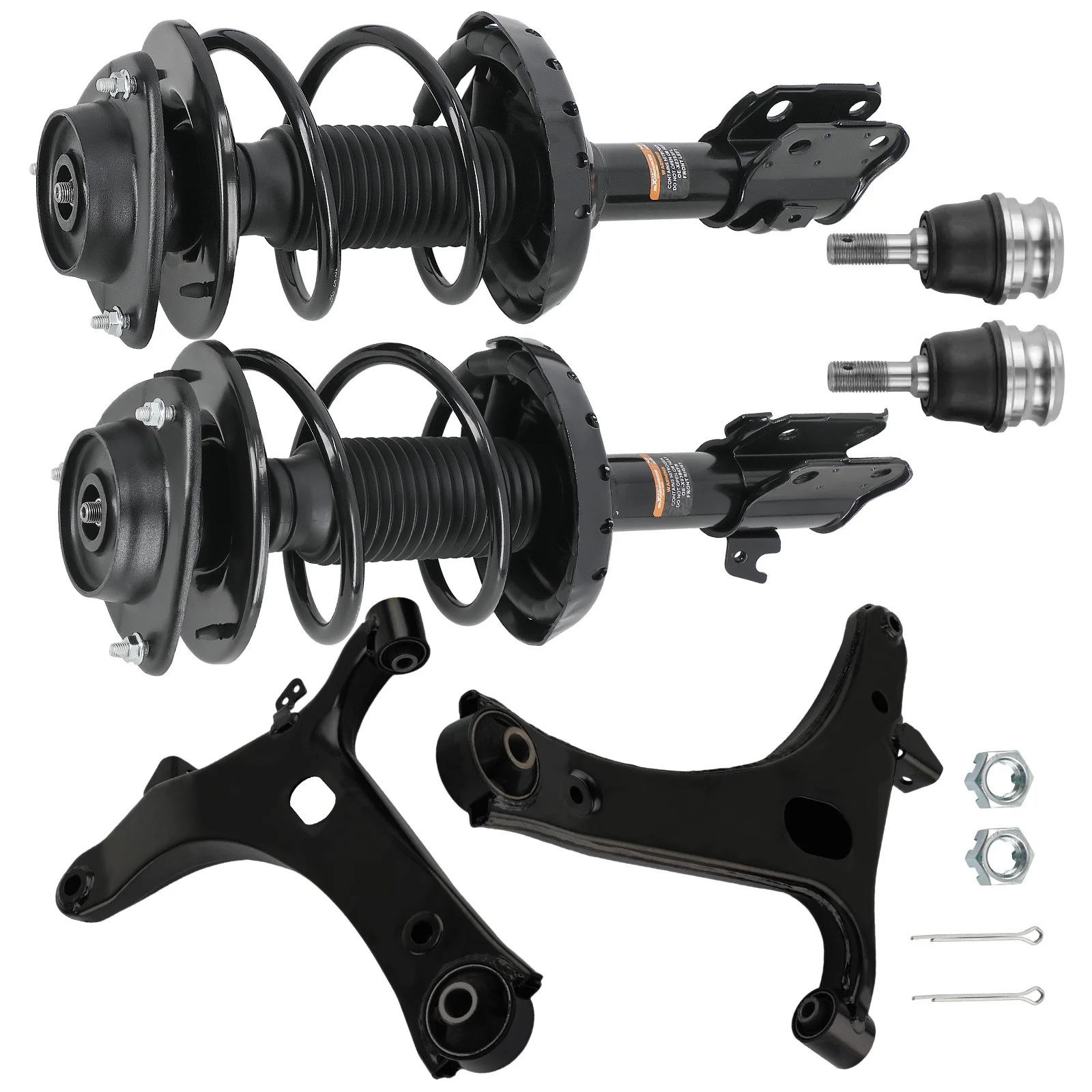 

Front Struts w/ Coil Springs + Lower Control Arms For 2008-2011 Subaru Impreza