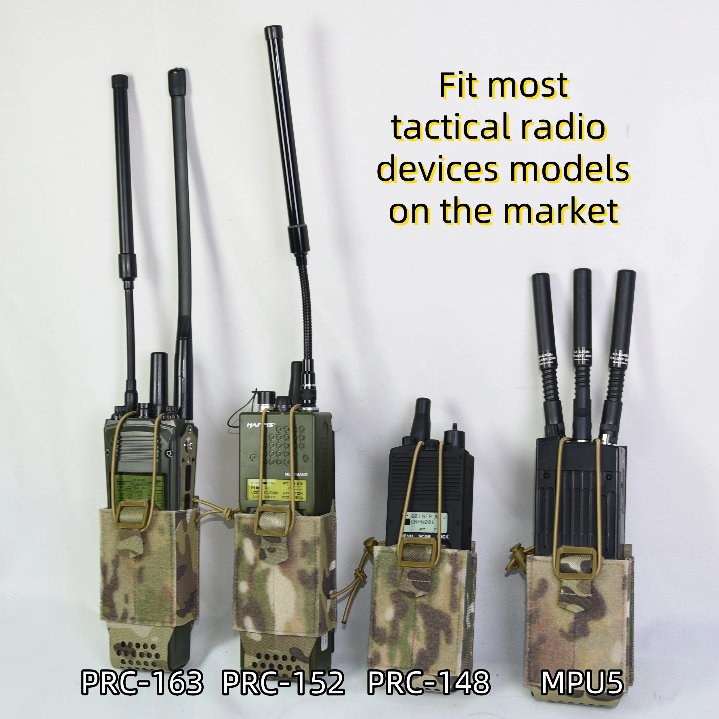 

Universal Tactical Built-In 152 Radio Bag Hunting Paintball Molle Walkie-Talkie Package Compatible With Prc-163 Vest Side Panel