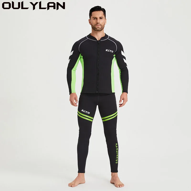 

Oulylan Fishing Kitesurf Surf Surfing Spearfishing Jacket Pants Clothes Scuba Diving Suit 3MM Wetsuit Neoprene Underwater