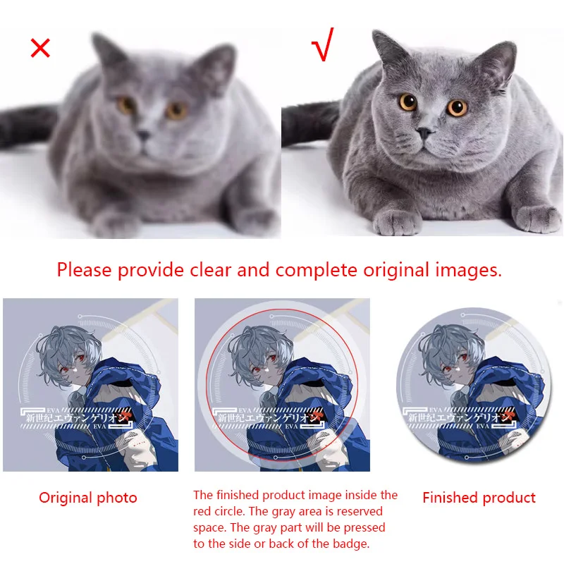 شخصية مخصصة صفيح دبابيس مستديرة لتقوم بها بنفسك صور صور التلبيب دبابيس شارات معدنية على ظهره الحلي هدايا للأطفال الأصدقاء