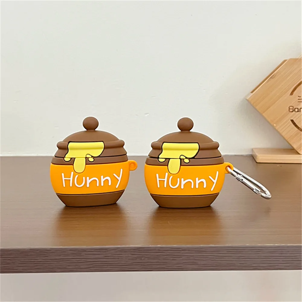 For Huawei Freebuds Clip 4 5 4i 5i Pro 2 3 SE2 Cases Cartoon Cute Honey Jar Bread Silicone Earphone Cover For HUAWEI Accessories