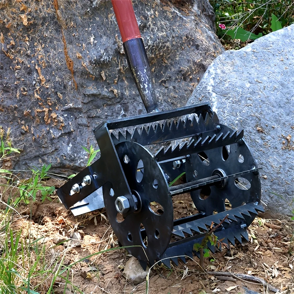 

Ручная колесная лопата для прополки, мотыга, зубчатое колесо из марганцевой стали с широким лезвием для прополки тротуарной дороги в саду