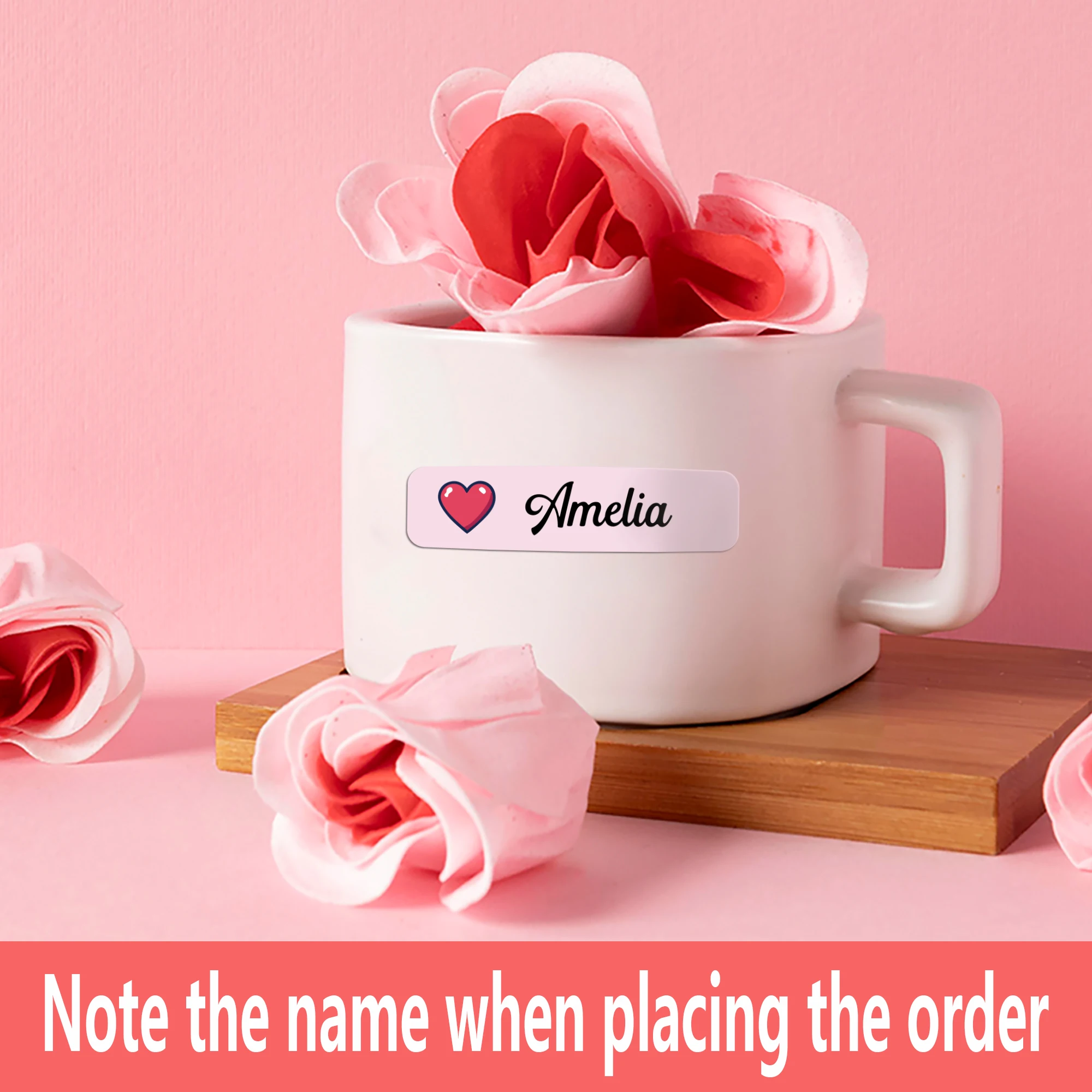 Personalized Name Tags Stickers Best Gift Cartoon Pattern Labels Custom Name Sticker Customized Texts Circular Name Gift Labels