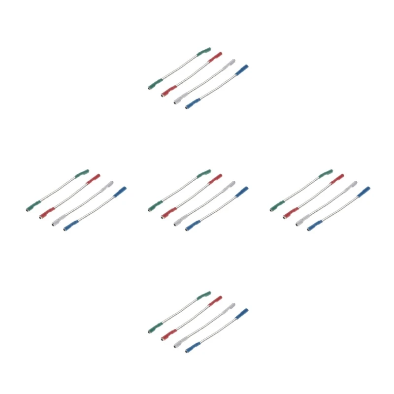 4 40mm Bạc Dẫn Đầu Dây Cáp Đa Năng cho 1.2-1.3mm Chân Bàn Xoay Phono Headshell 448F