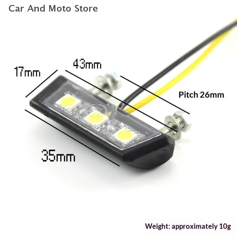 12V LED Light Waterproof Motorcycle License Light Motorcycle License Plate Rear Tail Light Motorcycle License Plate Holder Light
