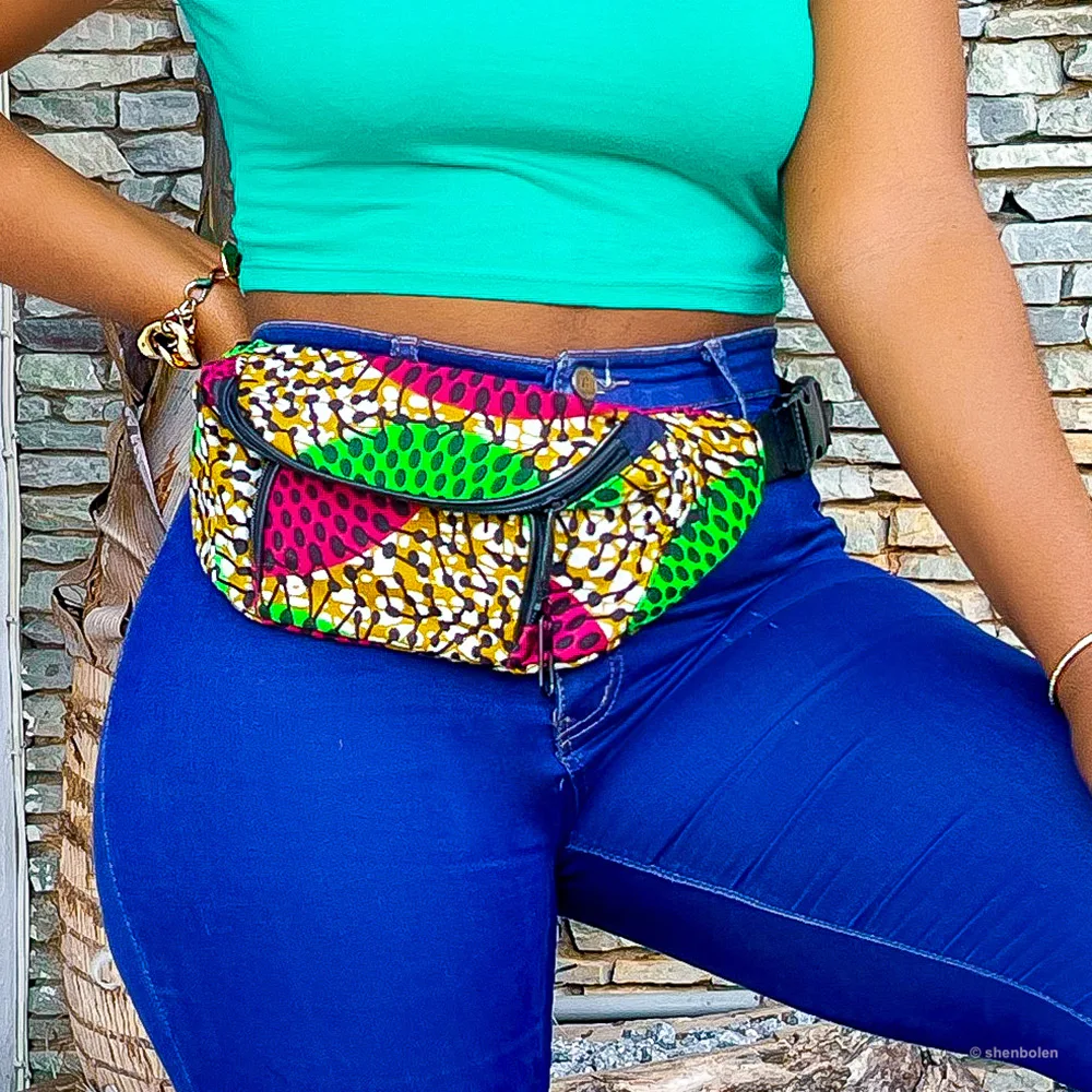 African Women's Single Shoulder Bag Fanny Pack Mini Bag 2023 New Fashion Ankara Traditional Prin Handbag Zipper Cross-body Bags