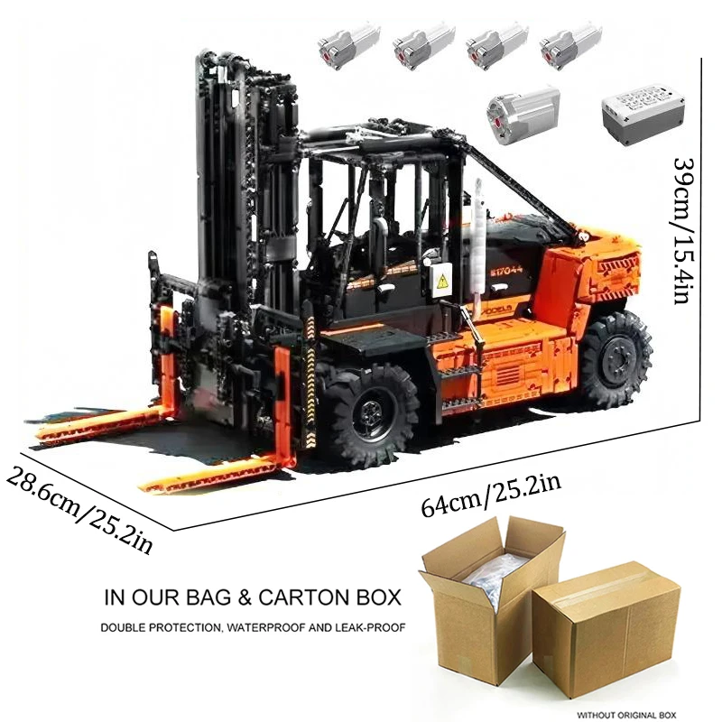 Mould King 17044 Technical Heavy Duty Forklift Truck Building Blocks Racing Engineering Car Brick Toys Christmas Gift For Adults
