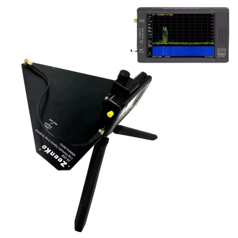 Zeenko ZS-407 7.3GHz Handheld Tiny Spectrum Analyzer TinySA ULTRA PLUS +ZA-048 Log-Periodic Dipole Array Antenna