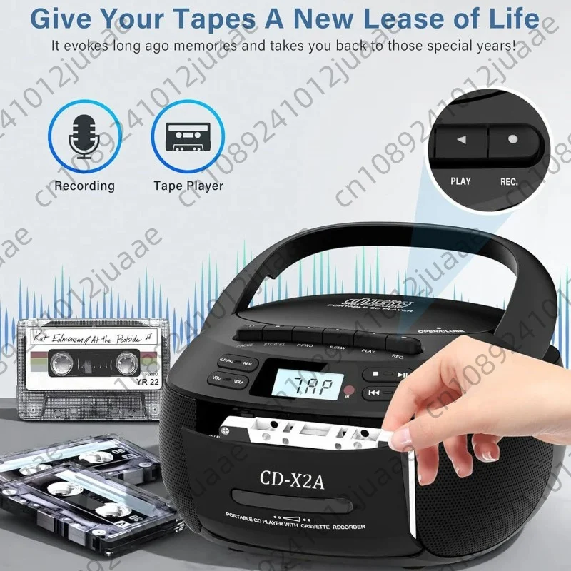 Multifunctional tape player, Bluetooth CD player, stereo, children's learning machine, AM/FM radio