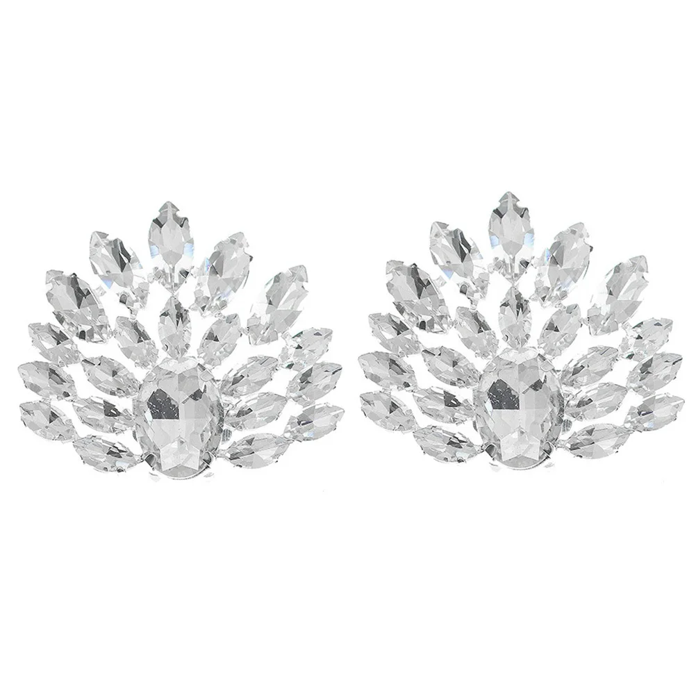 1 Pair Rhinestone Shoe Buckle Clips High-Quality Shiny Decorative For Women Wedding Bride Banquet Dress High Heel Sandal Boot